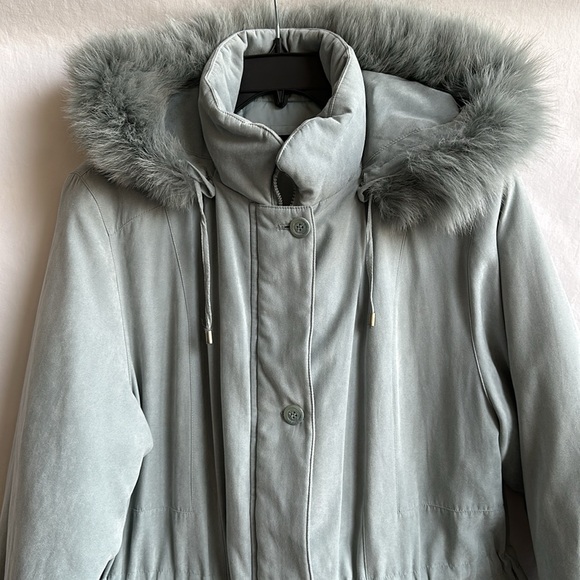 Gallery gorgeous vintage sea foam green winter coat, size M - Picture 2 of 15